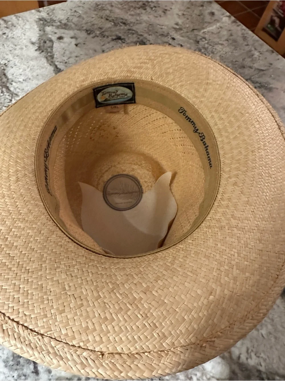 Tommy Bahama Men's Straw Fedora Hat with Olive Band - Natural
